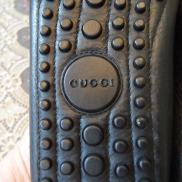 Gucci Black Horse Bit Detail Calf Leather Driving Loafers Size 37.5B - Picture 14 of 16